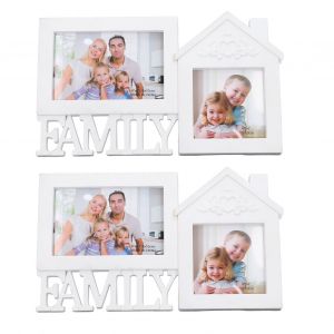 Hjlian Lot De 2 Cadres Photo Multifonctions En Forme De Maison, Modernes, Pour Decoration De Maison, Restaurants, Fetes De Mariage - Neuf