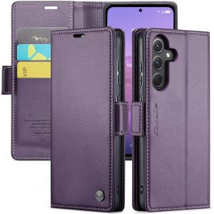 Maa-Coque Pour Samsung Galaxy A35 5g, Étui Housse En Rfid Protection Premium Pu Cuir Portefeuille Rabat Case Magnétique Stand Antichoc, Étui Case Pour Samsung Galaxy A35, Violet - Neuf