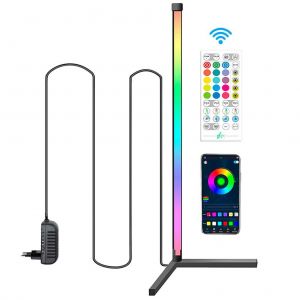 Hjlian Lampadaire D'angle Rgb A Led Changeant De Couleur, Eclairage D'ambiance A Intensite Variable, Lampe Sur Pied A Led, Veilleuse Avec Telecommande - Neuf