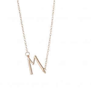 Collier Avec Pendentif Lettre M En Or, Simple Et Tendance, En Alliage, Bijou Cadeau (Or) - Neuf