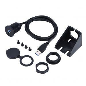 Cable de montage USB 3.0, rallonge USB pour montage encastre, tableau de bord ou panneau, pour voiture, bateau, moto (1 m) - Neuf