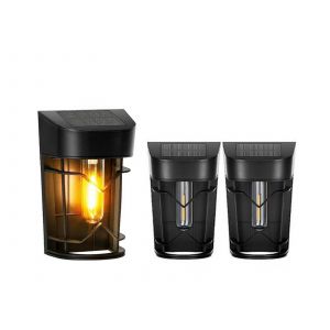 Lampe Solaire Murale Ext&eacute;rieure Pour Cl&ocirc;ture, Jardin Et Terrasse - Lot De 2 - Neuf