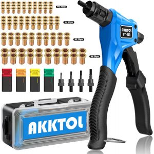 JEXNOVASHOP-Pince a Insert Filet&eacute;, Pince a Insert, Ecrou a Sertir avec 100 Insert Filet&eacute; M6 M5 M4 M3, Pince a Sertir Ecrou facile &agrave; remplacer, avec &eacute;tui de Transport, Pince Ecrou professionnel Manuel - Neuf