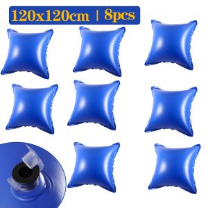 Oreillers gonflables de housse 122 x 122 x 60 cm PVC Pool hiver Coussin de piscine 8pcs - Neuf
