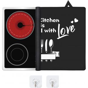 Tapis Pour Plaques À Induction 62X53Cm, Couvre Plaque Tapis De Cuisson À Induction, Couverture De Table De Cuisson Électrique, Tapis De Protection Pour Poêle En Verre Antidérapant (Love) - Neuf