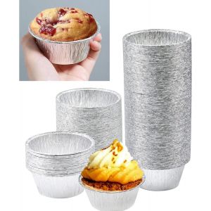 Jexnovashop-Lot De 150 Moules &Agrave; Cupcake En Aluminium Pour Ramequin - Jetables - Pour Muffins Et Muffins - Neuf