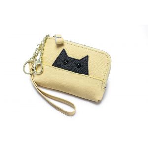 Animal Mignon Manteau Poche Pour Les Femmes - En Cuir Jaune Corned-Manteau Poche Avec Porte-Cl&eacute;s De Bras De Marque Accessoire - Neuf