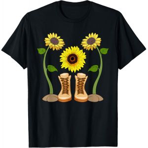 Kalanka-Hippie Fleurs Tournesol Bottes De Jardinier Jardinage T-Shirt - Neuf
