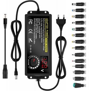 ERYI-Alimentation Universelle 3 V24 V 3 A 72 W Réglable Variable Ac/Dc Adaptateur Chargeur, 100 V-240 V Ac À Dc Convertisseur Avec Affichage De Tension Led Et 14 Embouts Et Convertisseur De Polari - Neuf