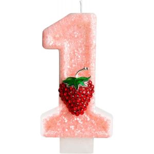 ChenQuanSarl-Bougies D'Anniversaire En Forme De Fra Rose Numéro 1 - Bougies À Paillettes Pour Gâteau D'Anniversaire De Mariage Pour Filles Et Femmes - Neuf