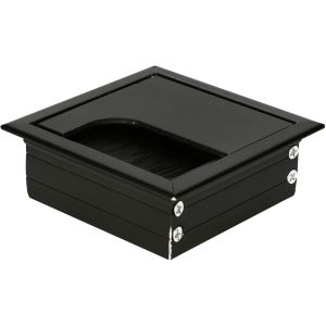 Passe-c&acirc;bles,en aluminium,80 x 80 mm,pour meubles,noir,rectangulaire,anodis&eacute; - Neuf