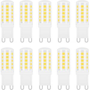 Ampoule G9 LED 4W Blanc Neutre 4000K, 400LM, Équivalent Halogène G9 40W 33W, 360 Degrés, AC 220-240V, LED Lampe Neutre pour Lumière Miroir, Lampe de Table, Non-dimmable, lot de 6 - Neuf