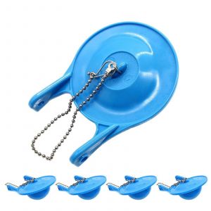 5 Pcs Bleu Toilettes Clapet Kit De Remplacement De 3 Pouces En Caoutchouc Compatible Avec Gerber 99-788 D'&eacute;conomie D'eau Avec Cha&icirc;ne En Acier Inoxydable - Neuf