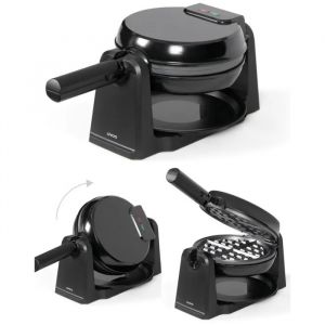 GAUFRIER PIVOTANT Rotatif PLAQUE 17cm 1000W temp&eacute;rature automatique aluminium pour 4 gaufres de Belgique - Neuf