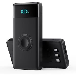 Eryi-Batterie Externe 10800mah Avec 3 Câbles Intégrés & Chargeur Pour Apple Watch, 6-In-1 Power Bank Pd 25w+Qc4.0 Charge Rapide C[1680] - Neuf