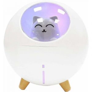 Mini humidificateur d'air, humidificateur portable USB silencieux, humidificateur d'air mignon pour b&eacute;b&eacute;, humidificateur d'air de chambre avec fonction veilleuse LED pour chambre et bureau - Neuf