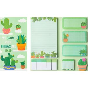 Lot de 550 feuilles de notes autocollantes en forme de cactus positif,&laquo; We Grow When Things are Hard &raquo;-Pour enfants,enseignants,&eacute;tudiants,bureau,&eacute;cole,cadeau - Neuf