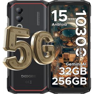 DOOGEE Blade 20 Turbo Incassable 5G Android 15 10300mAh 33W 32 Go + 256 Go / 2 To 50MP 6.6" Triple Slot/IP68/NFC/GPS - Noir - Neuf