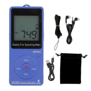 Compact portable FM/AM Réglage de la fréquence Affichage numérique avec fonction podomètre Mini radio sportive - Neuf