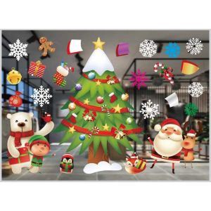 No&euml;l, D&eacute;coration De Vitrine De No&euml;l De La Fen&ecirc;tre S'accroche Pour Les Vacances De No&euml;l, D&eacute;corations De Fen&ecirc;tre Pour Maison Bureau De L'&eacute;cole D'hiver De La Fen&ecirc;tre De D&eacute;coration(Style 11) - Neuf