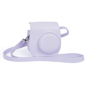 Housse pour Appareil Photo Instantan&eacute; Mini 12 pour Fujifilm Instax Mini 12/11,Housse en Cuir PU de Qualit&eacute; Sup&eacute;rieure avec Poche et Bandouli&egrave;re Amovible et R&eacute;glable (Lilas Violet) - Neuf