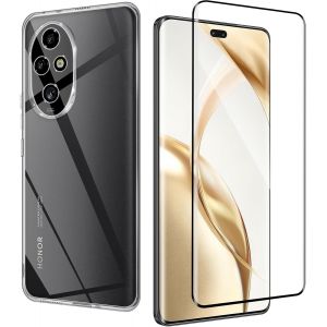 Kal-Coque Compatible Avec Honor 200 Pro 5g Et Verre Trempé [1 Pièces], Coque Antichoc, Transparent Protecteur D'écran Ultra Résistant Dureté 9h Film Protection Écran - Neuf