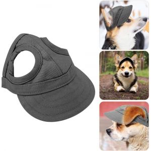 (S-Noir) Chien De Sport Hat, Cat Casquette De Baseball, De La Mode Soleil En Plein Air Casquette Réglable Rayé Chapeau De Soleil, Voyage D'été Chapeau Avec Des Trous D'oreille - Neuf
