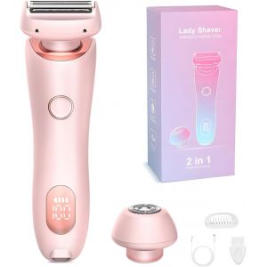Rasoir Électrique Étanche 2 En 1 Pour Femme,Sans Douleur,Rasoir Électrique Rechargeable Pour Le Visage,Les Lèvres,Les Bras,Les Jambes,Les Aisselles,Bikini,Zone Privée,Kit Pour Femme Humide E - Neuf