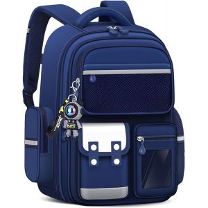 Cartable Garçons Primaire,Sac à Dos pour Enfants de CE2 CM1 CM2,Sac D'école Primaire Multi-compartiments avec Bandes Réfléchissantes pour Garçon 8 à 12 ans[T86] - Neuf