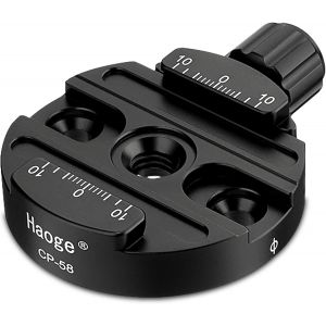 CP-58 58 mm Bouton à vis à dégagement Rapide Adaptateur de Fixation pour Plaque QR à dégagement Rapide Trépied d'appareil Photo Tête sphérique Monopode Tête sphérique Compatible avec Arca Swiss - Neuf
