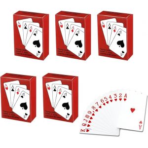 Chenquansarl-5 Jeu De Cartes - Mini-Cartes &Agrave; Jouer - Mini Jeu De Cartes - Convient &Agrave; Diff&eacute;rentes Activit&eacute;s, Parfait Pour Les Jeux De Table, Les Sorties En Plein Air, Les Pique-Niques, Les Jeux En Fam - Neuf