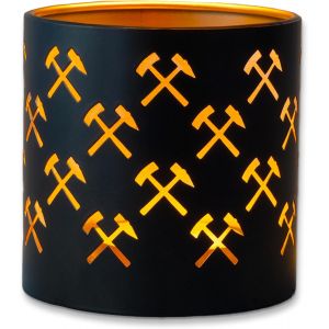Kalanka-Bougeoir En Forme De Pot De Ruhr - Bougeoir Noir En Métal - Décoration De Salon, Terrasse, Balcon - Cadeau Pour Bougies Chauffe-Plat Et Bougies - Convient Également Comme Lanterne D'automne P - Neuf