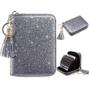 Petite carte de crédit pour femmes Glitter Cute Credit Card Holder Portefeuilles pour femmes - Neuf