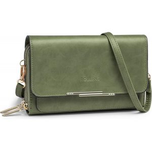 KALANKA-Sac Téléphone Portable Femme - Petit Sac Bandoulière Femme - Sac à Bandoulière Femme en Cuir PU - Sac À Bandoulière Petit avec Réglables Bandoulière - Neuf