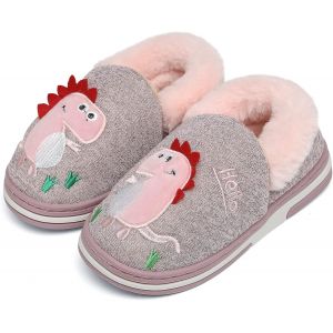 Ihkhu-Chausson Enfant Fille Peluche Pantoufle Garçon Chaussons Hiver Antidérapant - Neuf