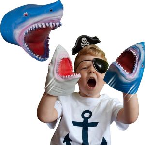 KAL-- Requin De Deluxebase, Marionnettes À Main Pour Enfants, Marionnettes À Main De Requin, Jouets Élastiques, Géniaux Pour Tdah Et Autisme. Jouets De Requin Pour Garçons Et Filles. - Neuf