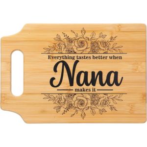 Cadeaux Pour Mamie : Planche &Agrave; D&eacute;couper En Bambou Naturel De Taille Xl Pour No&euml;l Et Anniversaire - Cadeaux De Cuisine Des Petits-Enfants, Pr&eacute;sents Pour Grand-M&egrave;re Pour L`Anniversaire, La F&ecirc;te Des - Neuf