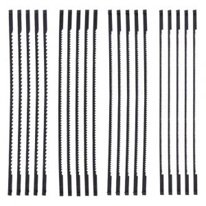 20 Pièces Lames de Scie à Chantourner,10/15/18/24 dents Accessoires de Scie a Chantourner Acier,Lames de Scie en Acier Carbone pour Bois,Plastique,Mousse,Métaux mous - Neuf