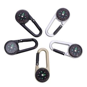 Lot De 5 Mousquetons Multifonctions Pour Boussole ¿ Clips De Sécurité En Alliage Durable Pour L'escalade, La Randonnée Et Les Aventures En Plein Air - Neuf