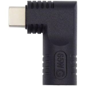 JGD-DC Jack 5,5 x 2,1 mm Entr&eacute;e vers USB C Adaptateur Type-C Connecteur Coud&eacute; 90 Degr&eacute;s Prise d'alimentation Chargeur Adaptateur pour T&eacute;l&eacute;phone Portable 65W - Neuf