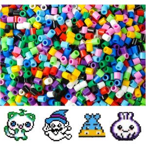 Kalanka-Lot De 1100 Perles Fusibles, 10 Couleurs Mélangées De 10 Mm, Perles En Fer Pour Enfants, Loisirs Créatifs, Cadeau De Noël Et D'anniversaire Pour Garçons Et Filles - Neuf