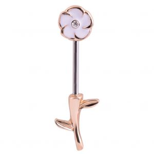 Piercing Personnalise Pour Teton, Anneau En Forme De Rose, Bijou De Corps Anti-Allergie, Anneau De Teton, Bouclier - Neuf