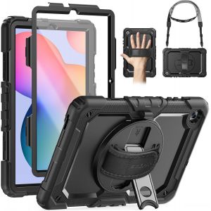 Coque pour Galaxy Tab A9 Plus 11 Pouces 2023, Coque Antichoc pour Galaxy Tab A9 Plus avec Protecteur D'&eacute;cran, Support Rotatif &agrave; 360&deg;/Dragonne, Bandouli&egrave;re, avec Porte-Stylo, Bleu - Neuf