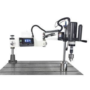 Bras de taraudage / per&ccedil;age &eacute;lectrique &oslash; 12 / M12 &eacute;cran tactile servo 0,6 kW 230V port&eacute;e effective 1100 mm + 6 douilles MW-Tech EDTA1211 - Neuf