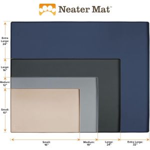 Brands Neater Mat Tapis De Gamelle En Silicone Imperméable Pour Protéger Les Sols De La Nourriture Et De L'eau (40,6 X 25,4 Cm Silicone, Brun) - Neuf