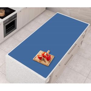 Tapis En Silicone Pour Comptoir 120 X 60 X 0,2 Cm, Grand Format, R&eacute;sistant &Agrave; La Chaleur, Exp&eacute;di&eacute; Enroul&eacute;, Antid&eacute;rapant, Imperm&eacute;able, Protection De Comptoir De Cuisine Et &Icirc;lot, Bleu - Neuf