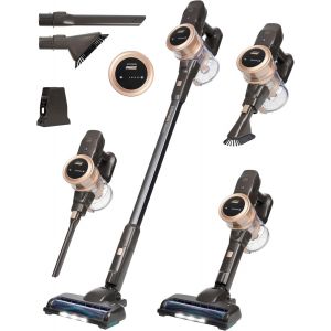 LETNERNY-Aspirateur Balai - 27 Kpa - 45 Min - 2-En-1 - Moteur Bldc - Spécialement Conçu Pour Les Poils D'Animaux - Sans Fil - Sans Sac - Léger - 3 Vitesses - Accessoires Inclus - 339395 - Neuf