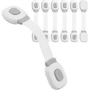 But&eacute;e De Porte De S&eacute;curit&eacute; Pour B&eacute;b&eacute;, But&eacute;e De Tiroir, Verrou De Porte D'armoire, Protection B&eacute;b&eacute; Pour Armoire Enfant, Lot De 6 - Neuf