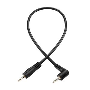 C&acirc;ble auxiliaire audio &agrave; angle droit de 2,5 mm, 90 degr&eacute;s c&acirc;ble Jack casque st&eacute;r&eacute;o trrs m&acirc;le &agrave; m&acirc;le de 2,5 mm pour casque micro casque (90 Degree to Straight, 0.3M) - Neuf