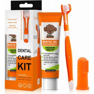 Kalanka-Dentifrice Chat, Brosse A Dent Chien Et Dentifrice, Dentifrice Pour Chien, Brosse A Dent Chat, Dentifrice Chien, Comprend Une Brosse &Agrave; Dents Pour Une Haleine Fra&icirc;che, 100g - Neuf